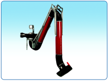 welding smoke, particles, and gases suction arm,  with a unique connection to a machine